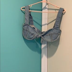 Denim Bralette Crop top